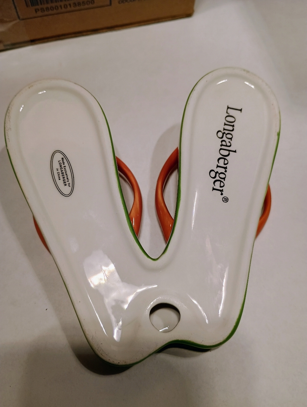 Longaberger Flip-flop Ceramic Sandals Decorative - Picture 3 of 5